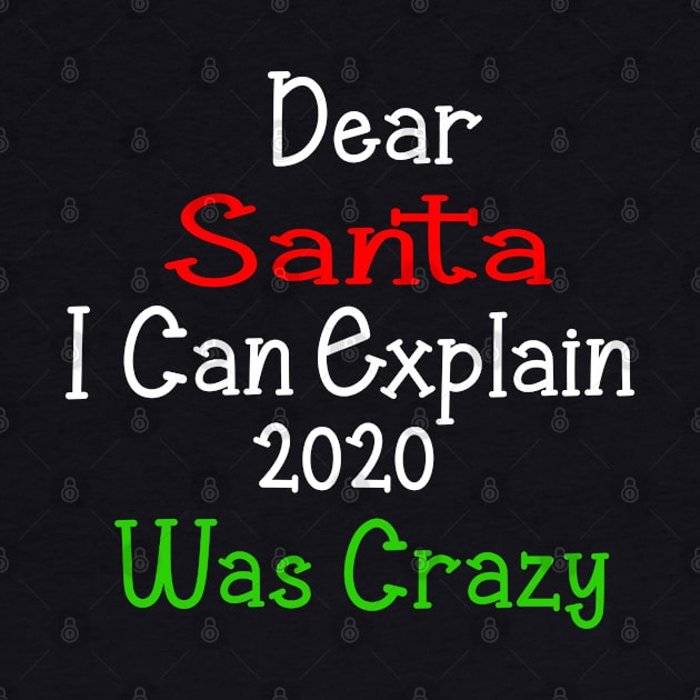 dear santa i can explain 2020 was crazy by Ghani Store